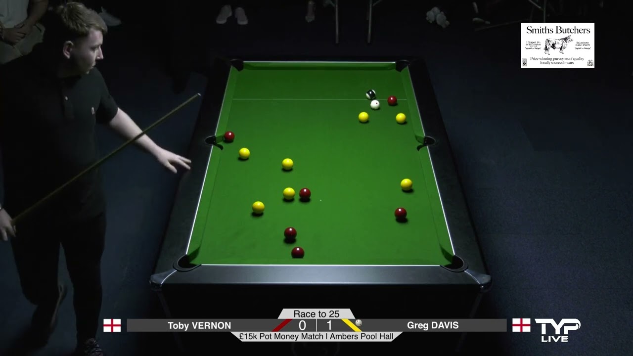 Toby Vernon vs Greg Davis | £15k Money Match | Ambers Pool Hall Ripley (No Audio)