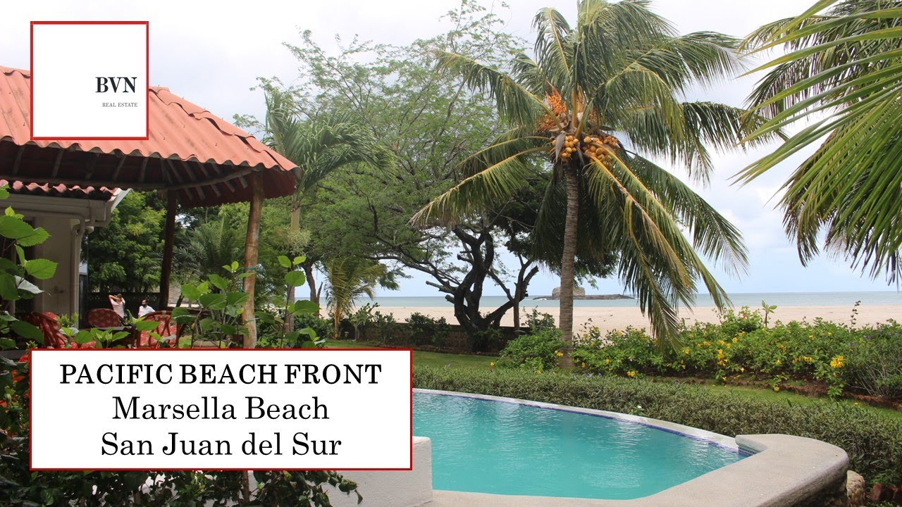 A beach front 3 bedrs house at Marsella Beach in San Juan del Sur Nicaragua. Kawama Beach front home