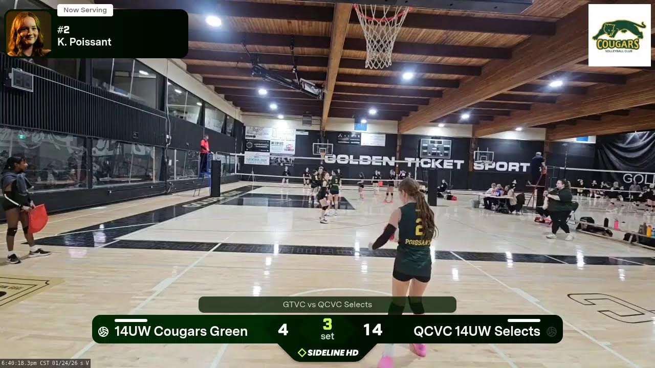 14UW Cougars Green @ QCVC 14UW Selects (2026.01.24)