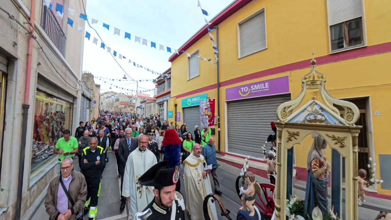 Festa Santa Mariaquas la processione Sardara 21 9 24 parte 1°