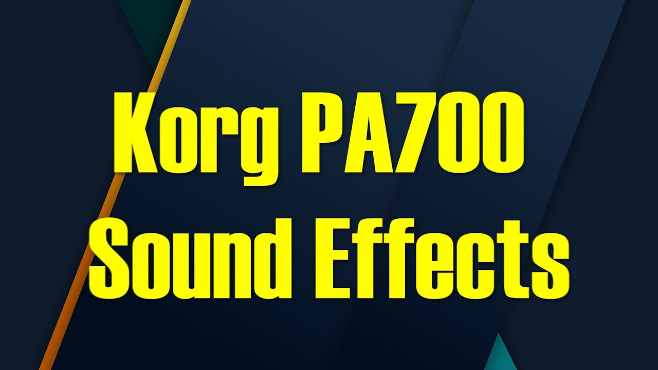 Звуковые эффекты Korg PA 700