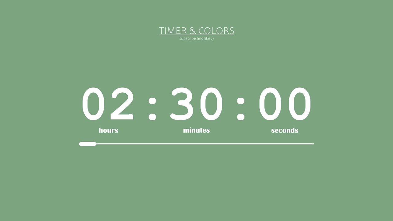 ⌛ 2,5 Hour Timer / Sweet Green Screen 🌿 / Countdown