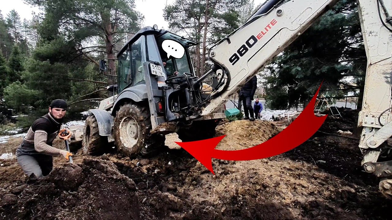 Трактор Terex 980 исполняет...а Komatsu вытаскивает фуру