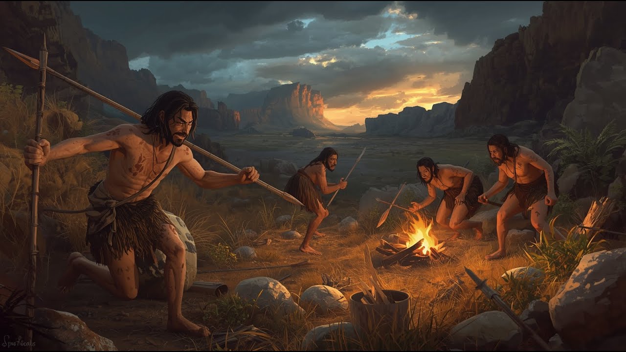 Survival Struggles of Early Humans: Facing Hunger and Hardship