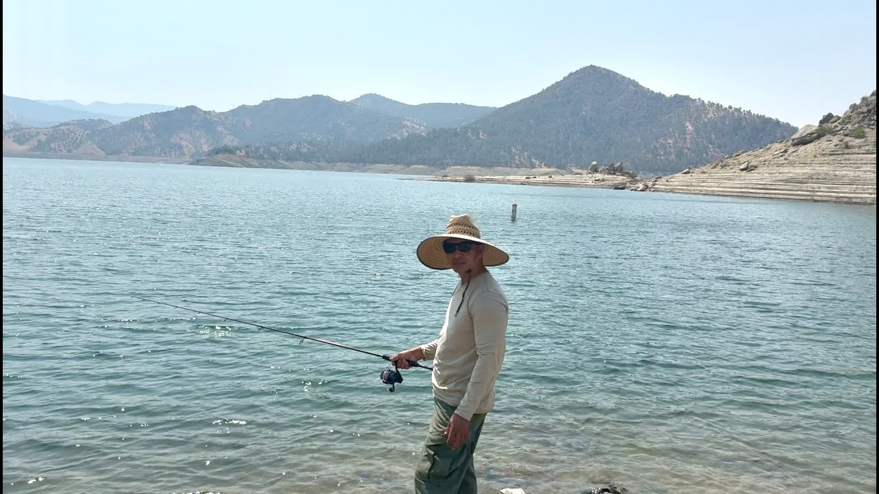 Fishing in Fresno  , California.   ស្ទូចត្រី នៅ Fresno California