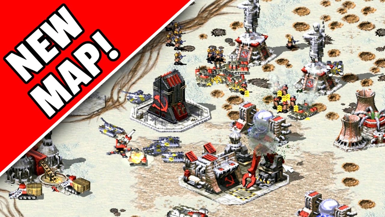 Red Alert 2 | Snow Flakes Clash Map MY EDITION! | (7 vs 1 + Superweapons)