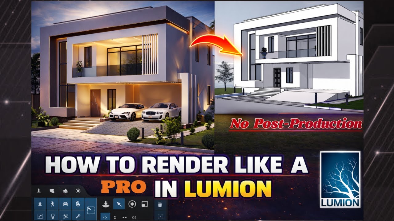 lumion realistic rendering tutorial ||Make a stunning visual in 10 minutes!