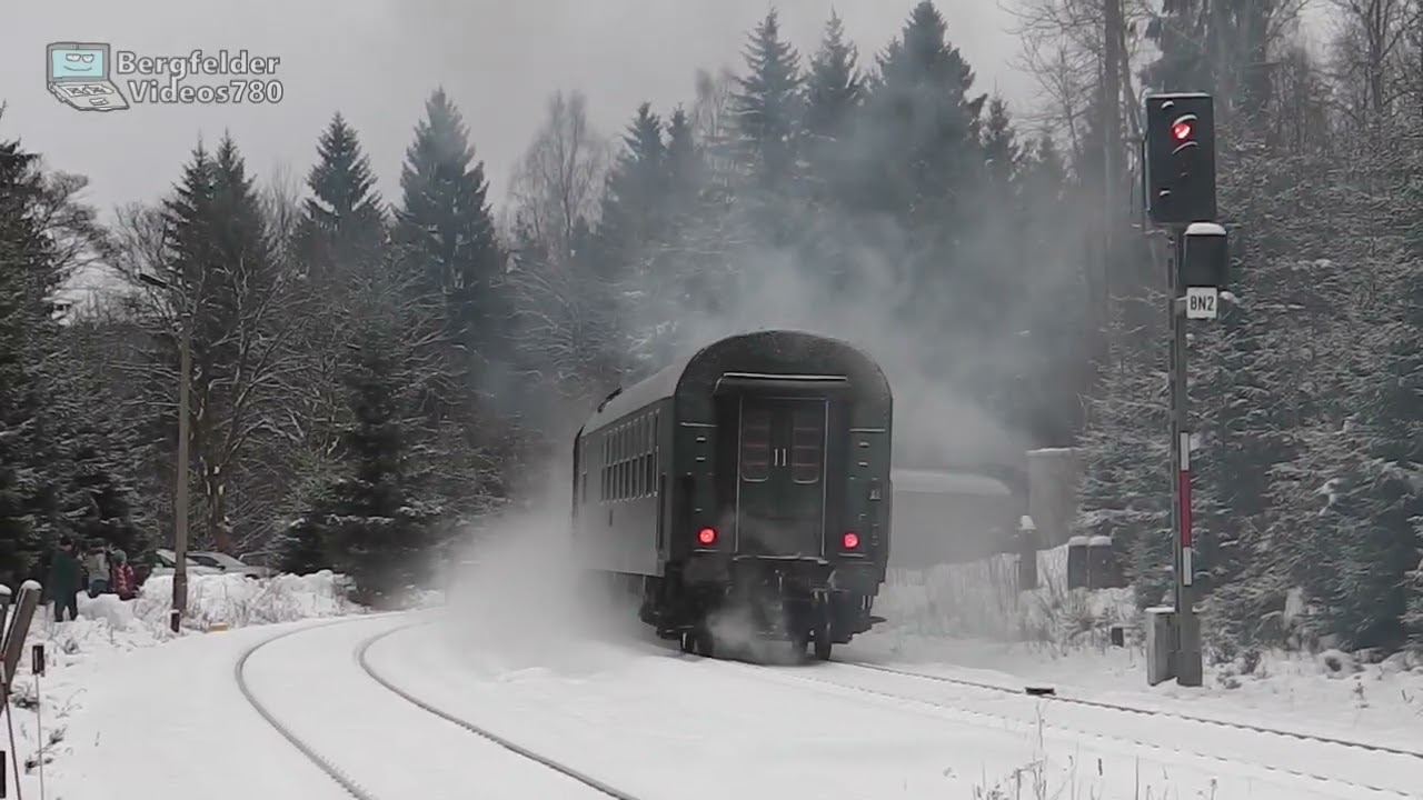 Zwotental mit vogtlandbahn RegioSprinter und Dampfsonderzüge im verschneiten Musikwinkel