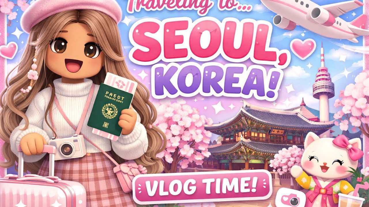 🌏✈️ TRAVELLING TO SEOUL, SOUTH KOREA | Berry Avenue Roleplay Vlog 🇰🇷💕