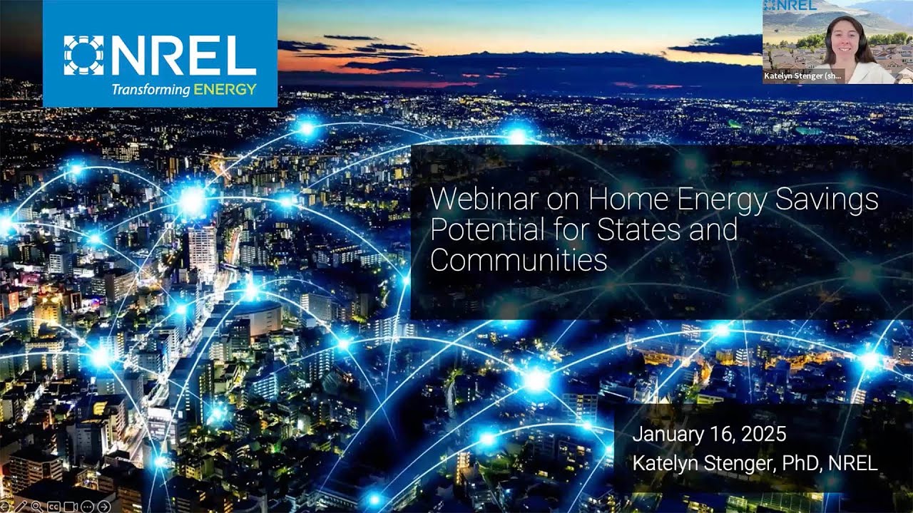 NREL Data on Home Energy Savings Potential for States and Communities