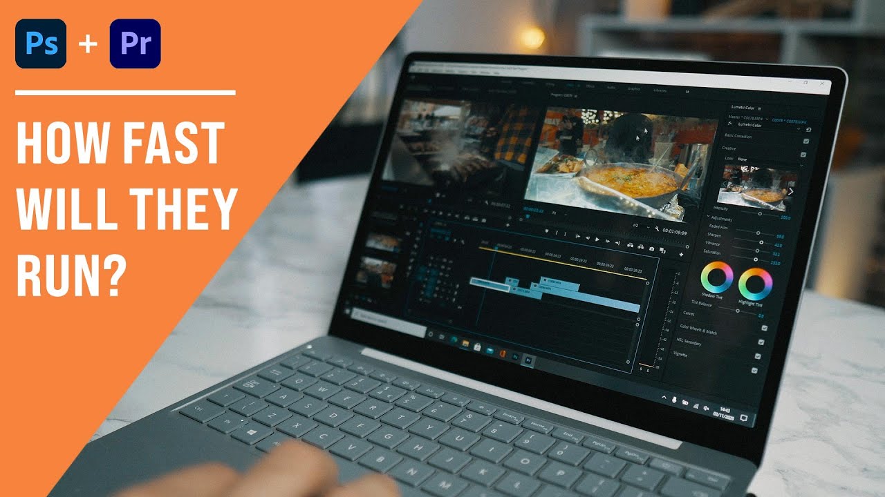 Adobe Photoshop & Premiere Pro TEST on Microsoft Surface Laptop GO