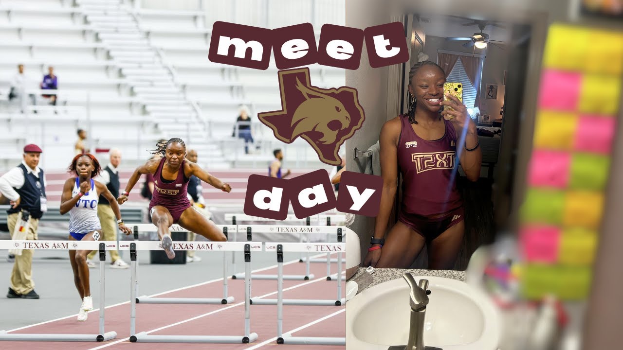 TEXAS A&M MEET VLOG | Track & Field Day in the Life of a D1 Athlete, Track Meet Behind the Scenes