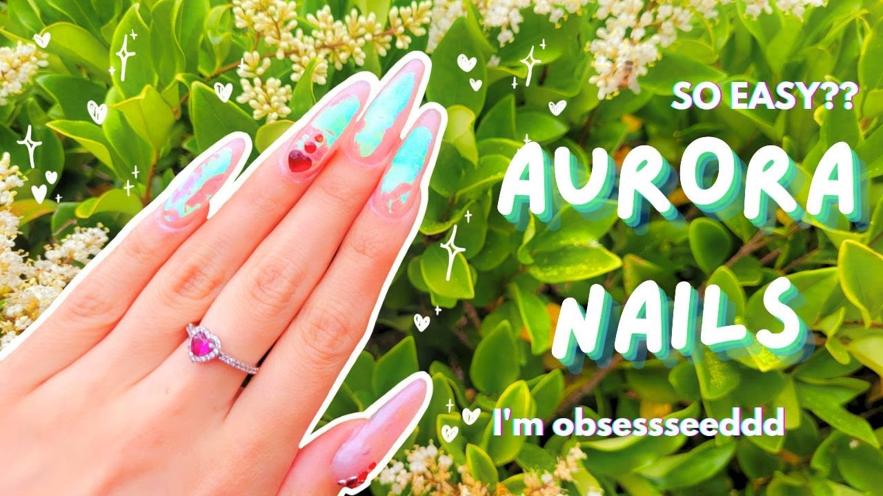 Aurora nails ✨🌈 using the Gel-X method
