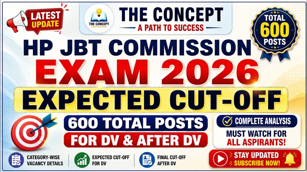HP JBT Commission 2026 || Expected Cut-Off for DV and Final & Complete Exam Analysis &ndash; Category Wise