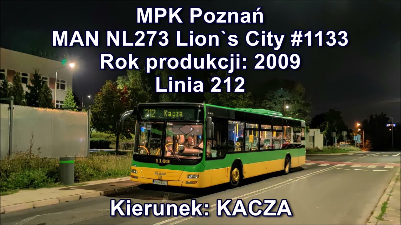 MPK Poznań - Linia 212, MAN NL273 Lion's City #1133