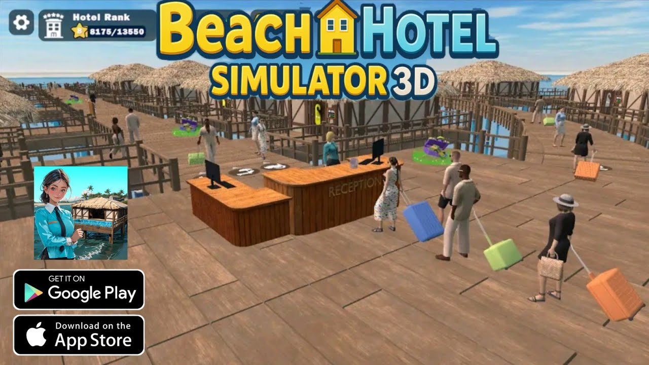 BEACH HOTEL SIMULATOR 3D - FIRST RELEASE ANDROID GAMEPLAY 2025