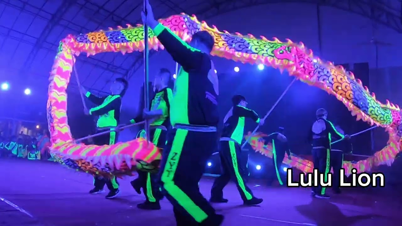 正華竹雲壇龍狮學院 Zhun Yun Tan 15 Anniversary  Luminous Dragon Dance Performance at Pertir Rd 23 March 2024