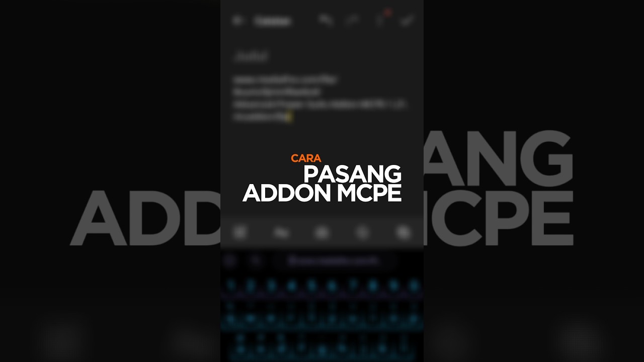 masang addon mcpe dengan mudah #minecraft #shorts
