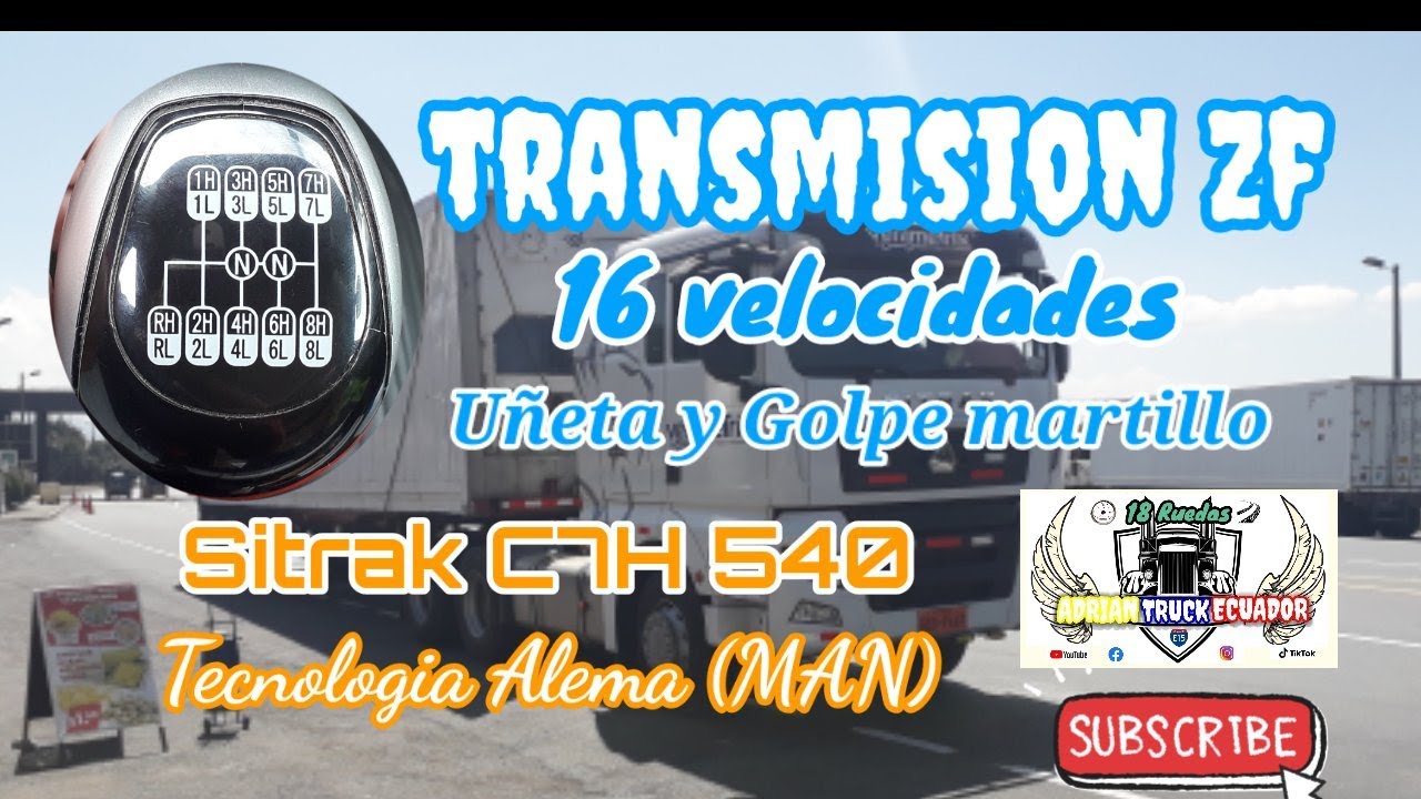 Caja  ZF DE 16 velocidades SINOTRUCK canjeando  con martillo y uñeta