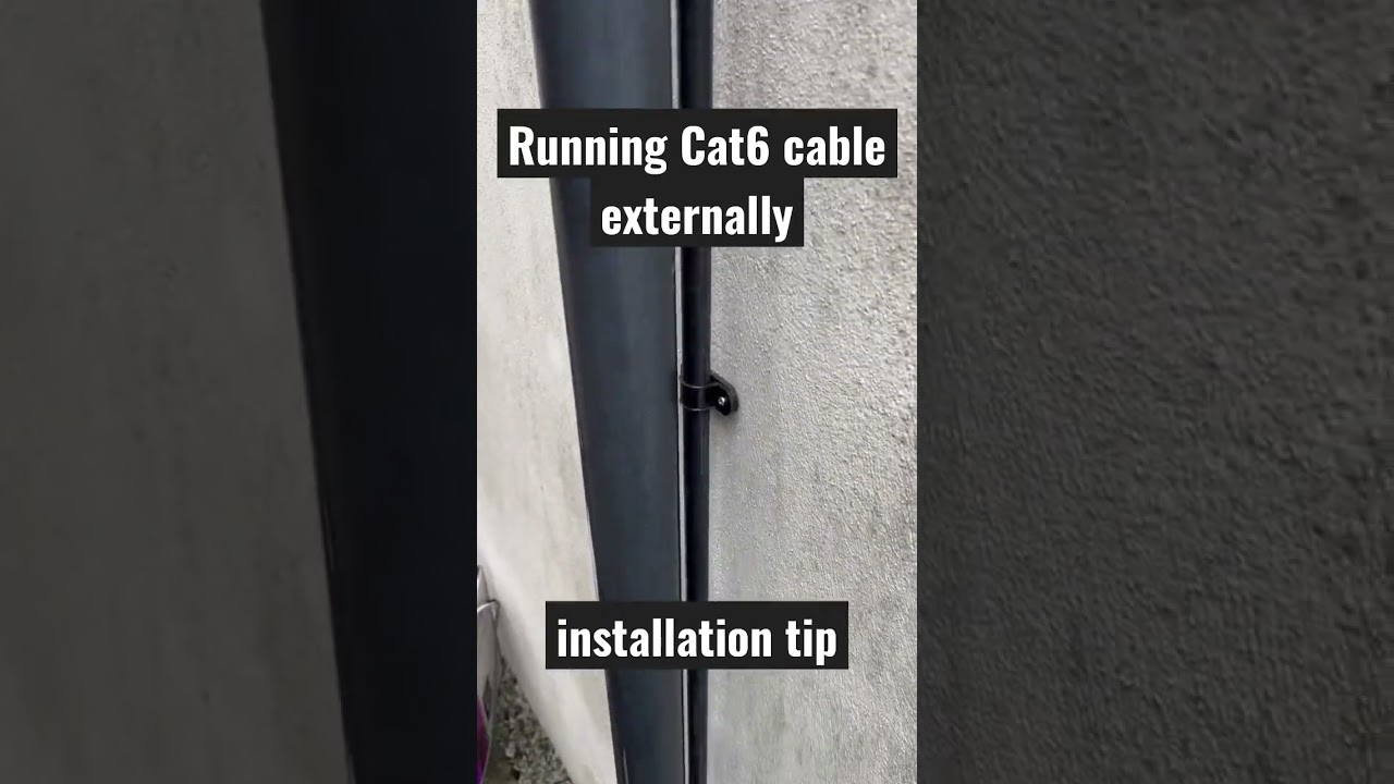 Аккуратное и незаметное хранение кабеля Cat6 при внешней прокладке #cat6 #cabling #ethernet