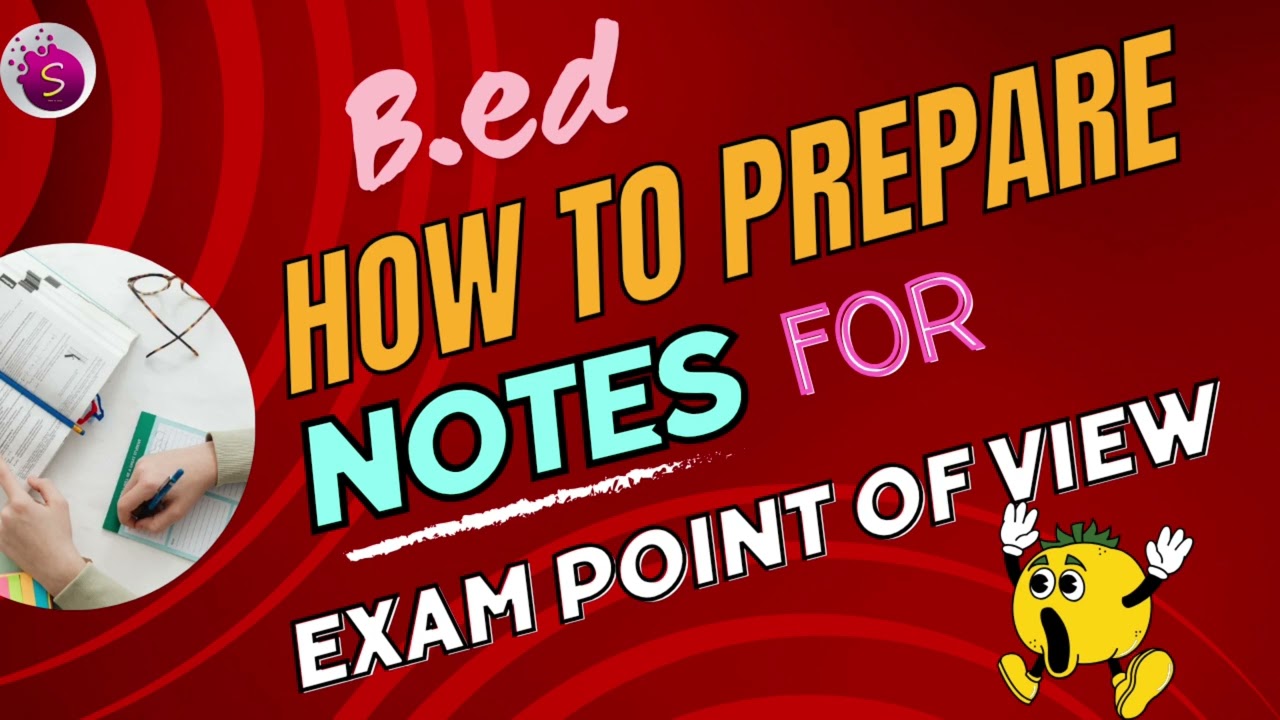 How to prepare notes for exam point of view / b.ed / in tamil / start to study