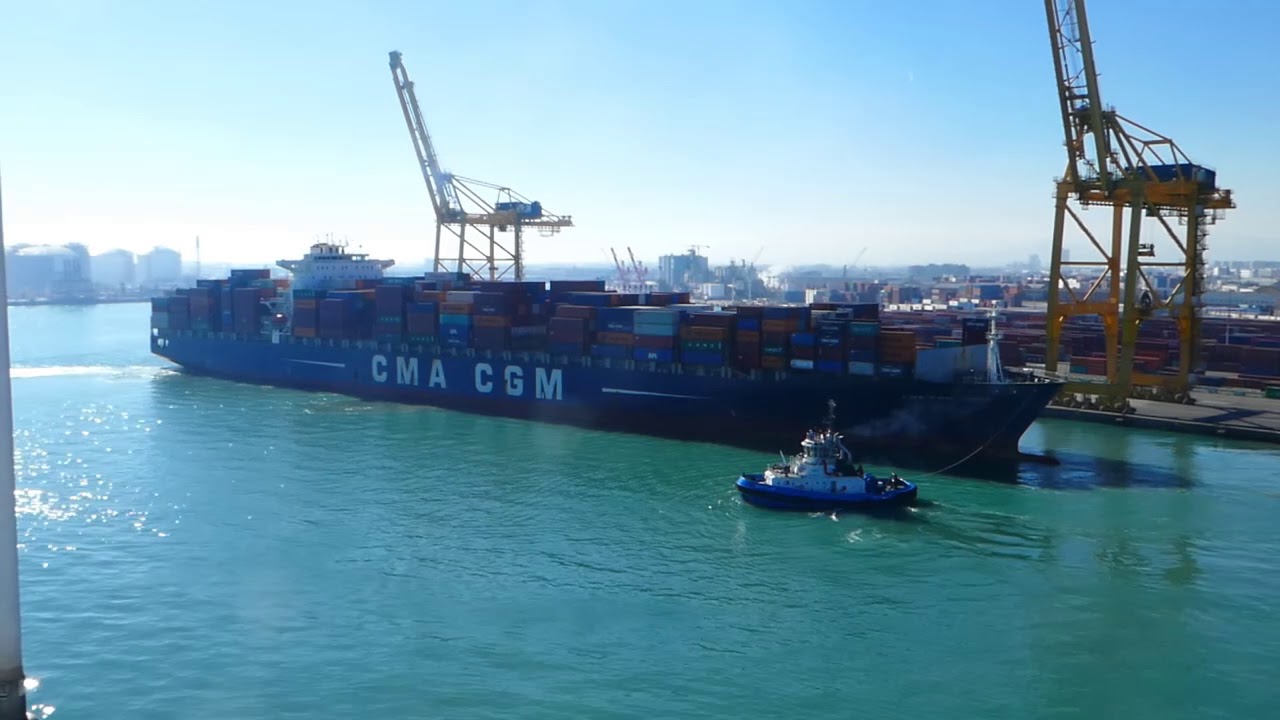 Containership CMA CGM Tosca departed Port of Barcelona in February 2019
