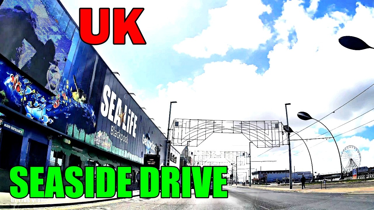 🇬🇧 Blackpool Seafront Drive | Real UK Coastal Road Experience