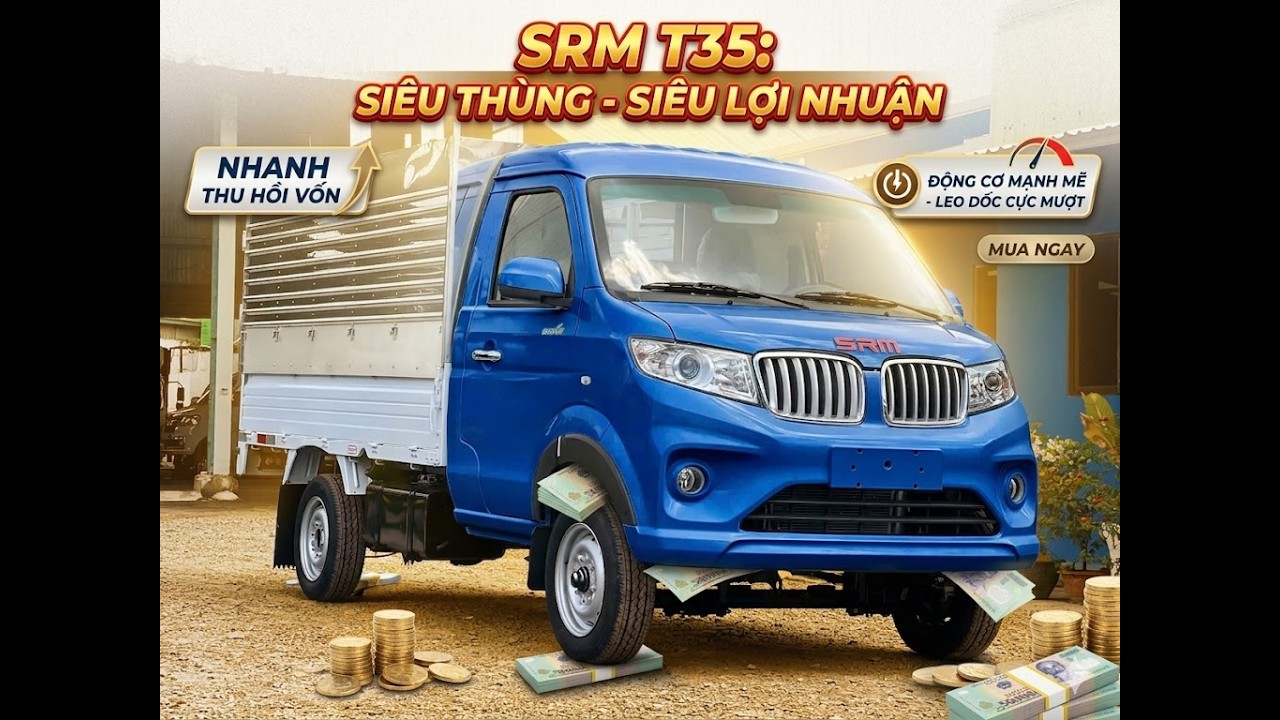 Xe Tải SRM T35 Thùng Mui Bạt – Tối Ưu Cho Mọi Nhiệm Vụ Giao Nhận