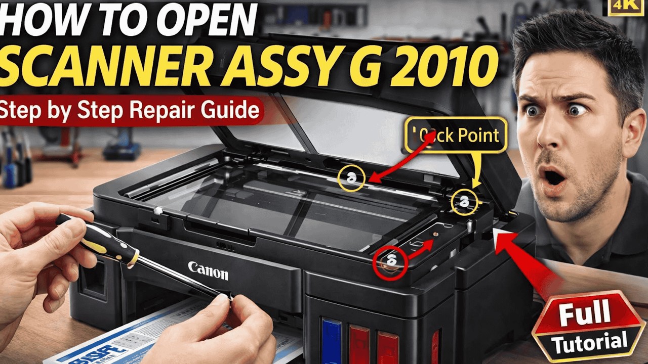 स्कैनर असेंबली कैसे खोलें ! HOW TO DISASSEMBLE AND ASSEMBLE SCANNER UNIT