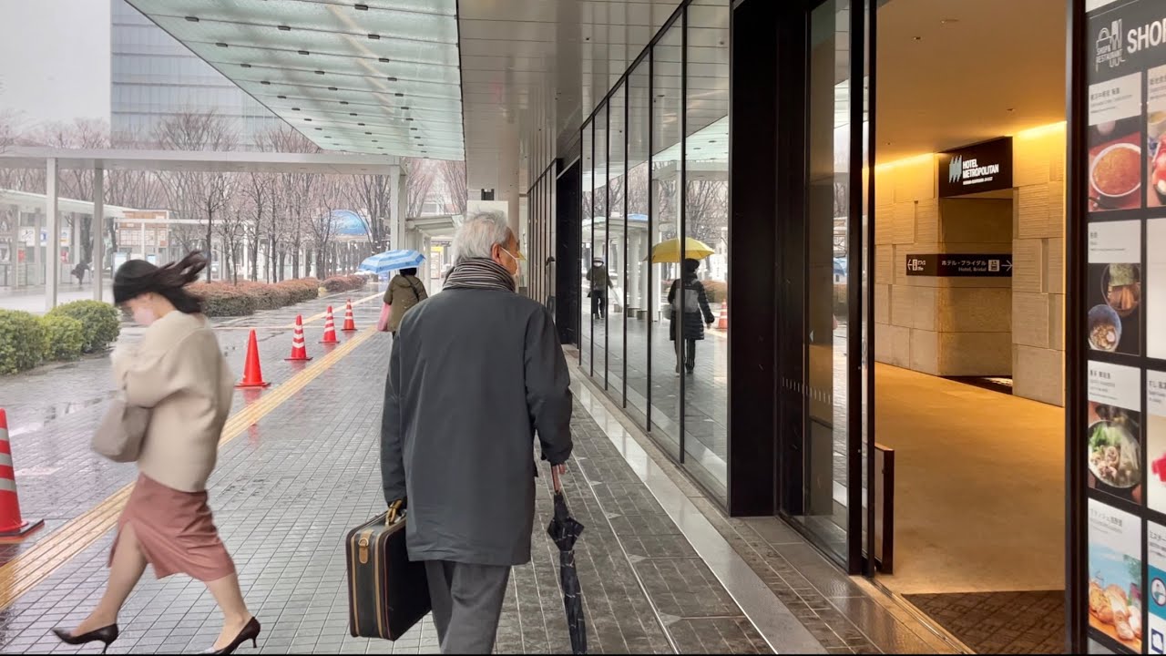 [JAPAN/Saitama]Saitama-Shintoshin snow walking scenery[Saitama Super Arena]