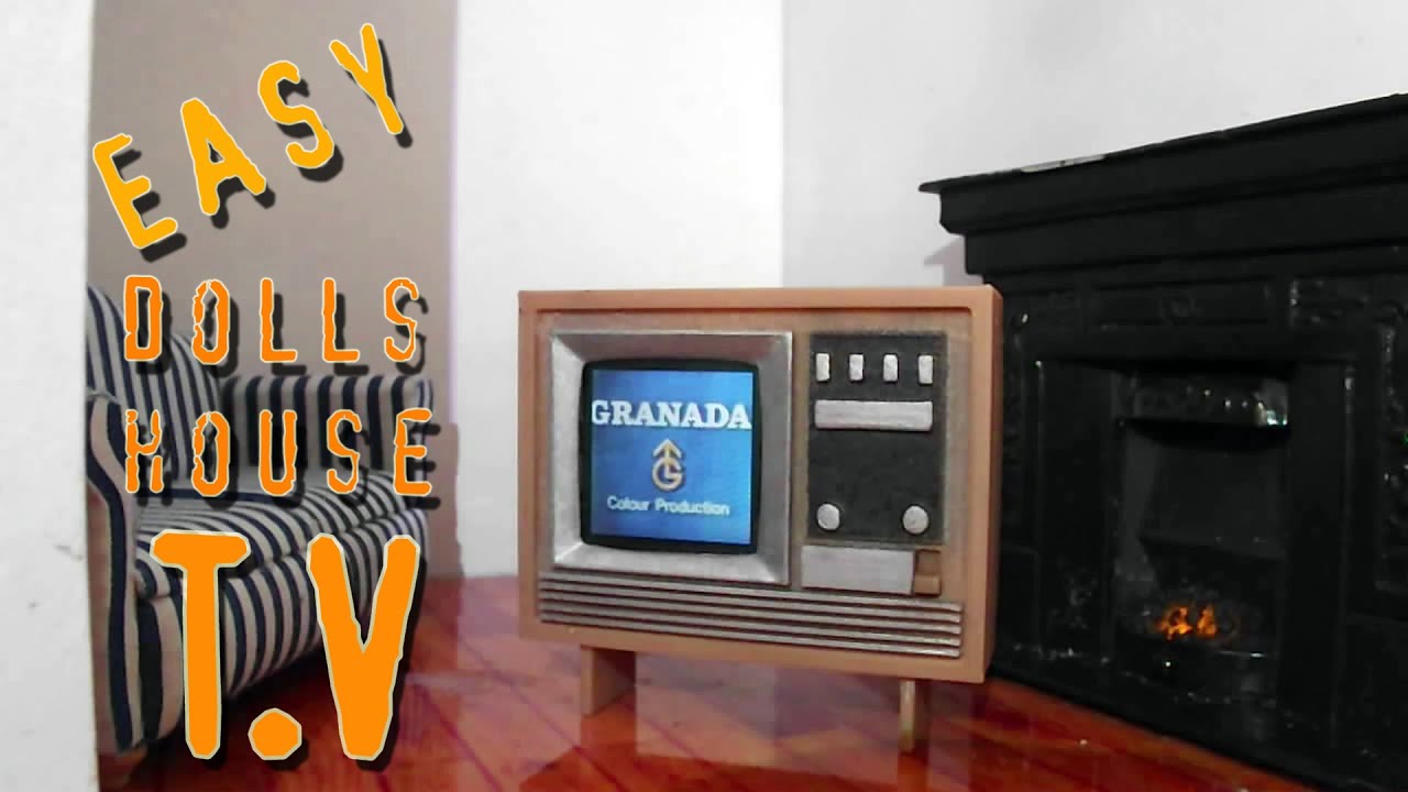 #16. Easily Make Your Own Working Miniature Dolls House T.V from repurposed parts.