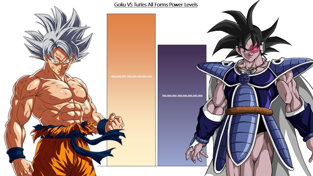 Goku VS Turles All Forms Power Levels [Animation]