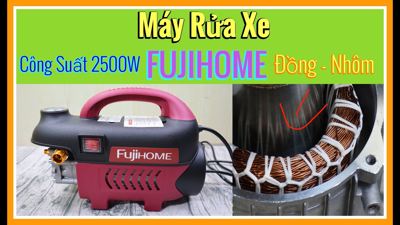 Thử Mua Máy Rửa Xe Giá 1 Triệu Trên Shopee Ruột Nhôm Hay Đồng Và Cái Kết! Máy Rửa Xe FUJIHOME PWX1A