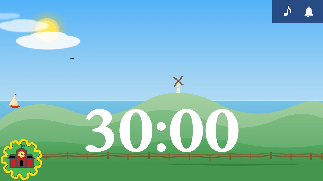30 Minute Spring Classroom Timer 🌷 Relaxing Meadow Ambiance (Music & Alarm)