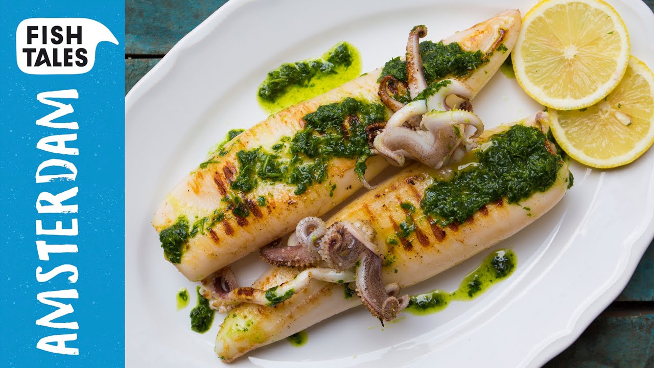Grilled SQUID | Calamari a la Plancha | Bart van Olphen