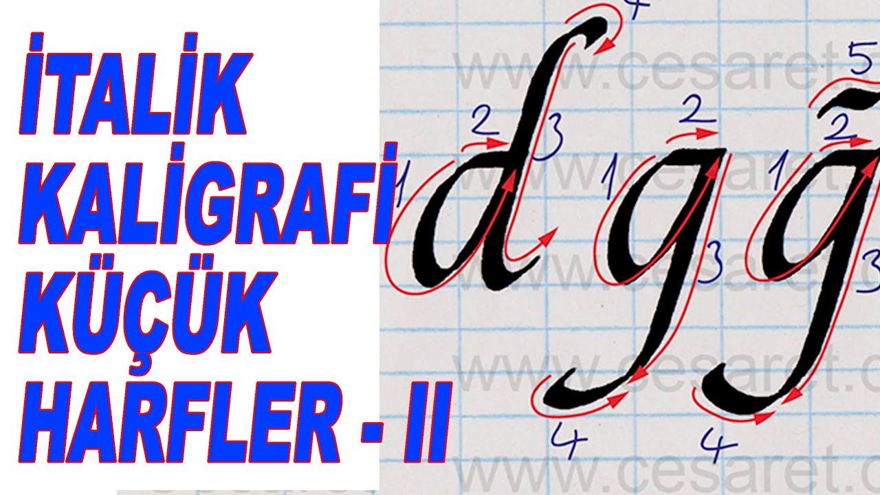 İtalik Kaligrafi Küçük Harfler - 2 - Abdurrahman Cesaret - calligraphy