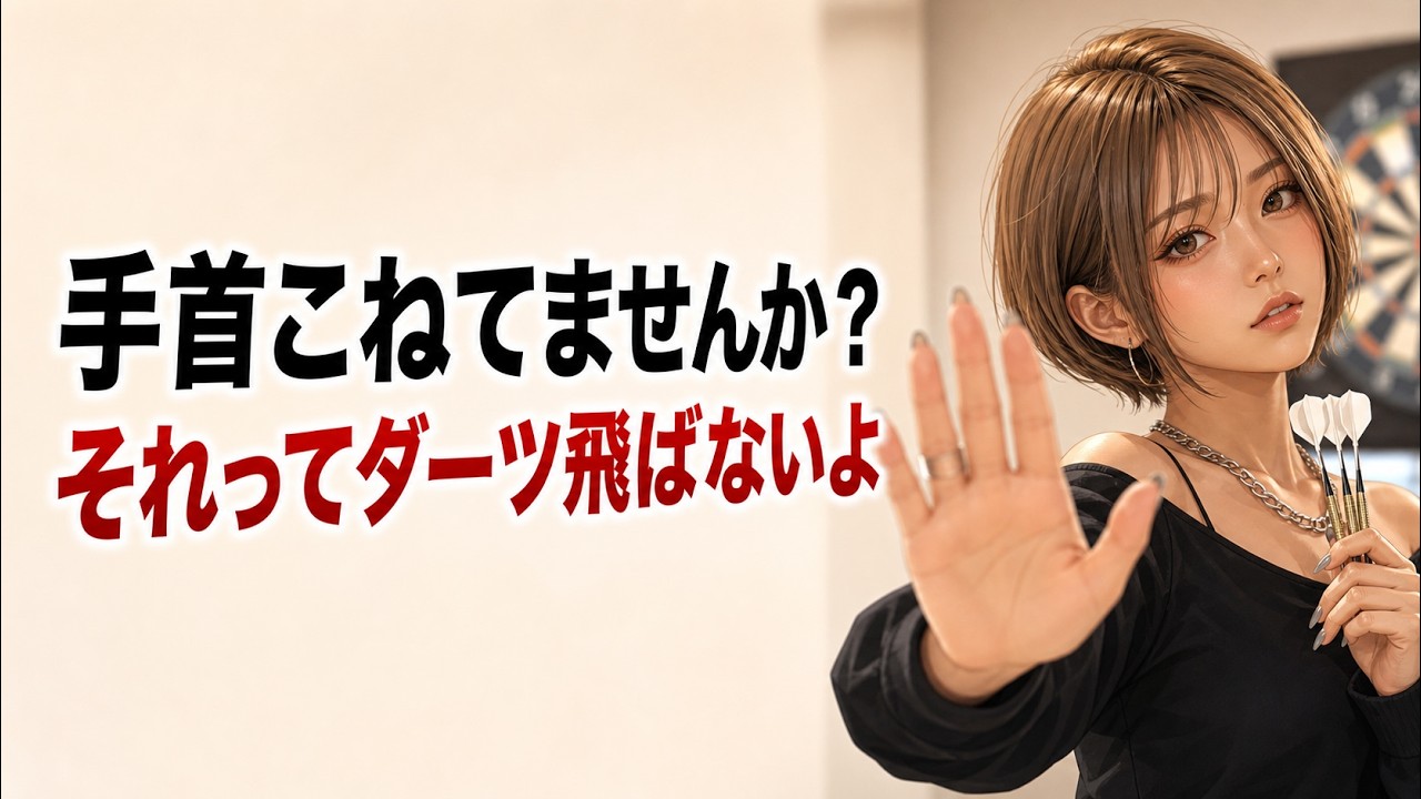 ダーツの悩み「手首こね」を直す！脱力スナップ