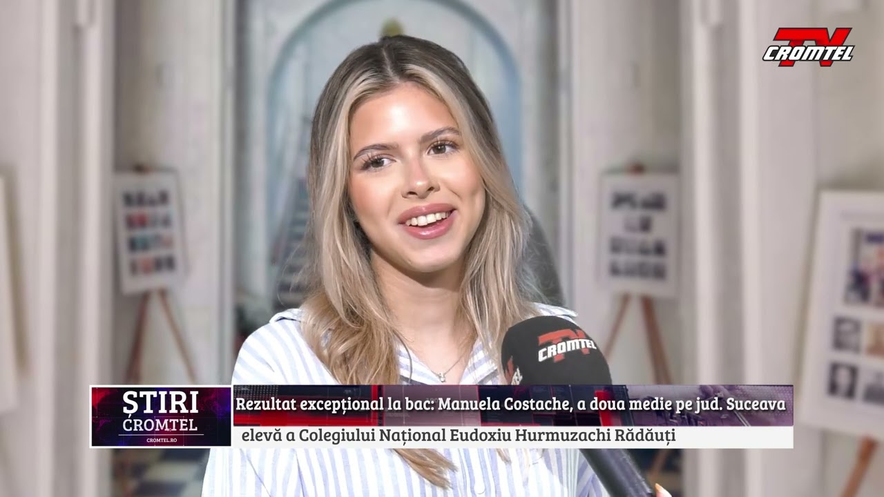 Manuela Alexandra Costache, elevă a CNEH din Rădăuți, a obținut cea mai mare medie din liceu