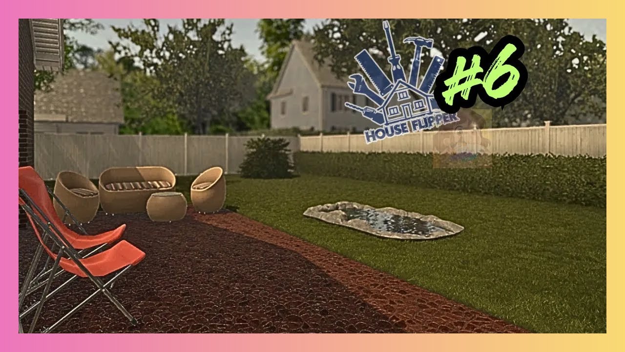 House Flipper: Cortando árboles y nuevo estanque 🌳 | Cutting trees & New pond