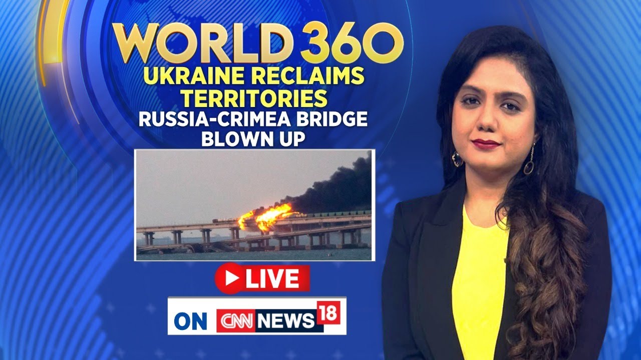 Crimea Bridge Collapse 2022 LIVE | Bridge Connecting Russia To Crimea Destroyed | News18 Live