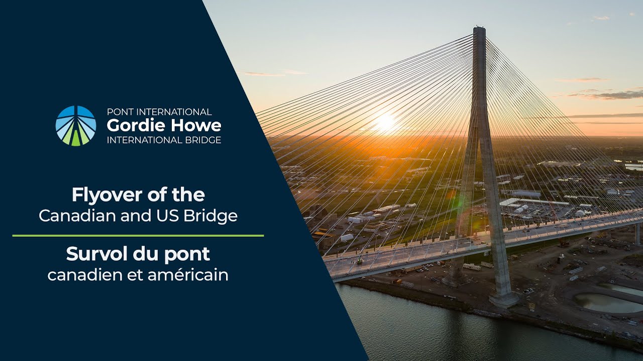 Canadian and US Bridge Flyover | Survol du site du pont canadien et américain - Sept 2025