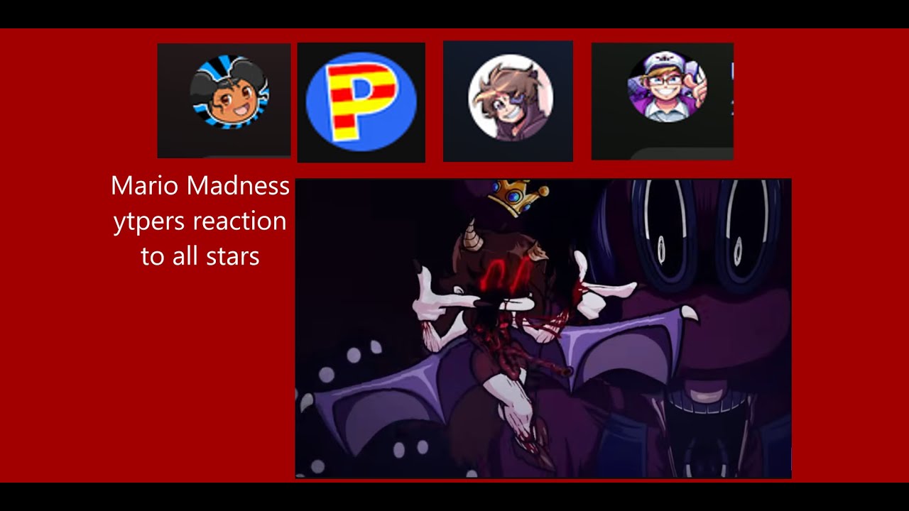 Youtubers reaction to ALL STARS (Mario Madness V2)