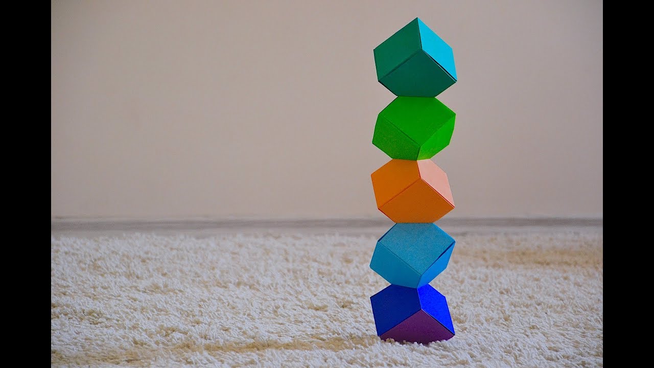 How to make origami cube tower