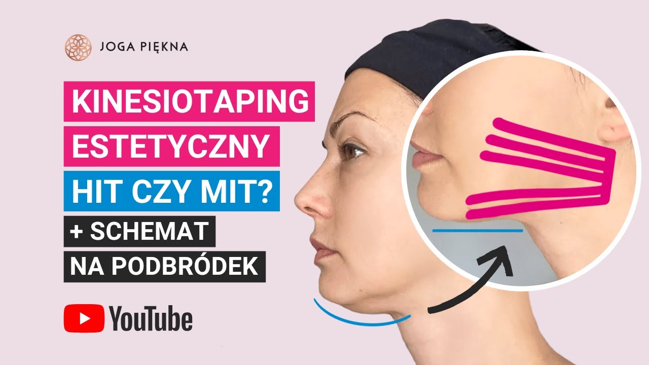 Kinesiotaping estetyczny HIT czy MIT? + schemat na podbródek | Joga Piękna | Joga Twarzy