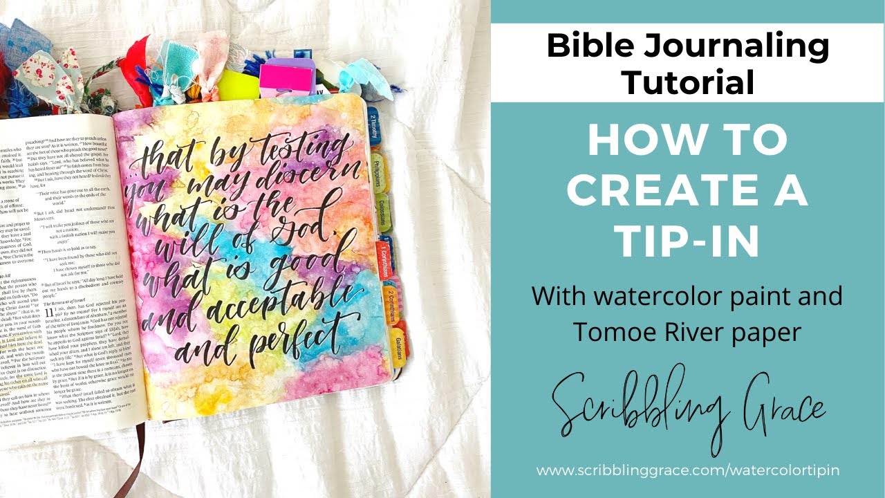 How To Create A Tip-In- Bible Journaling With Watercolors and Tomoe River Paper