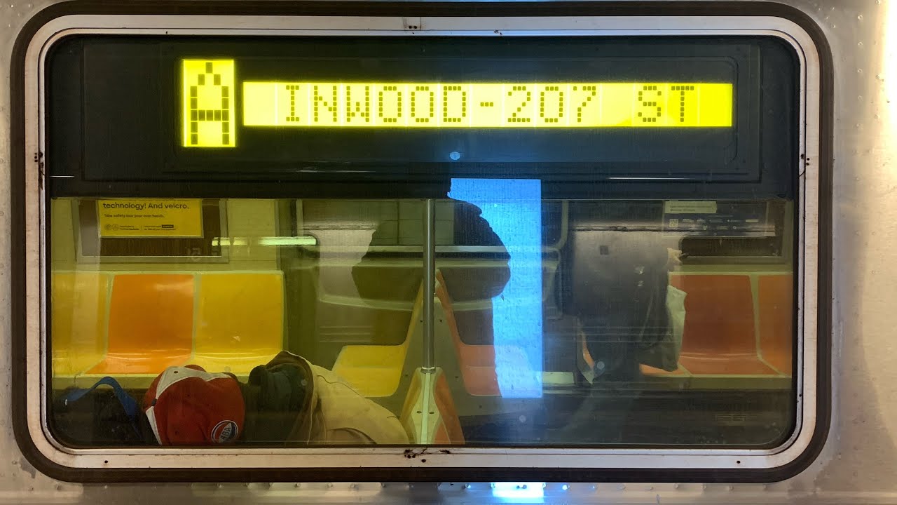 On board a Inwood-207 Street bound R46 A train from Far Rockaway-Mott Avenue to Inwood-207 Street