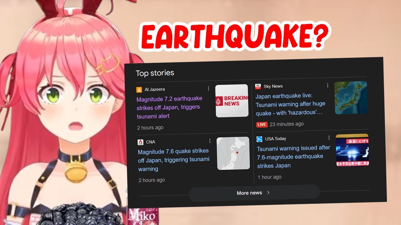 An Earthquake Hit Japan Miko Suddenly Ended Her Livestream