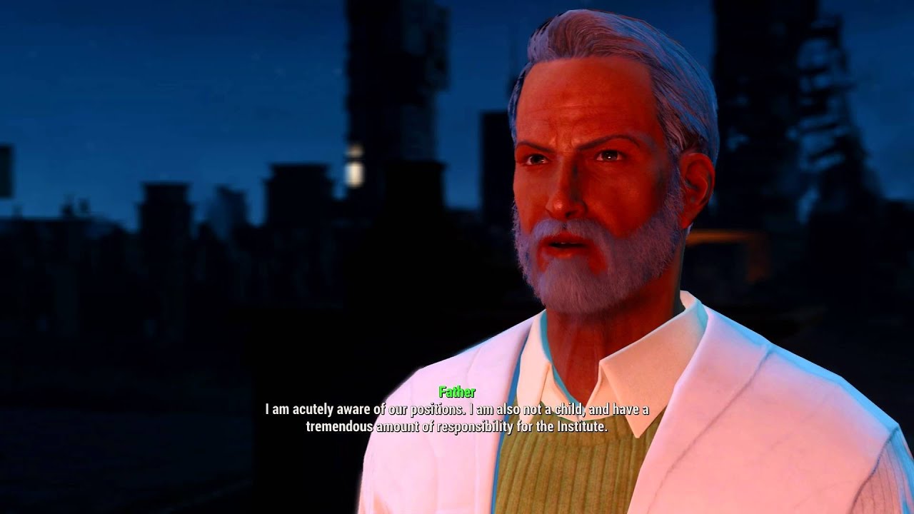 Fallout 4 - Shaun banishes his father after he let the synths go free