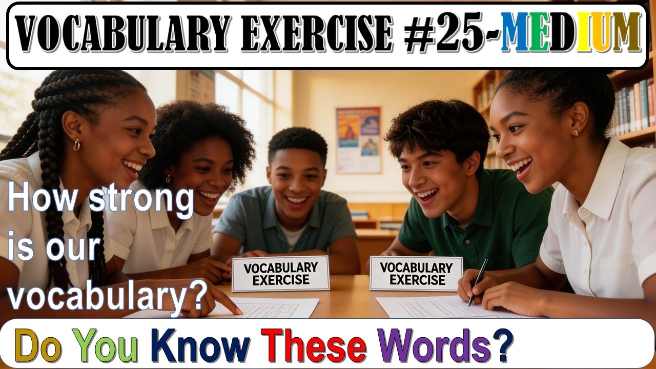 Vocab exercise 25: 5-Minute Word Power Test  : MEDIUM level