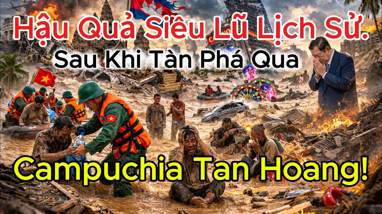 Campuchia Sau Trận Siêu Lũ Lịch Sử: Bùn, Đổ Nát Và Những Đoàn Cứu Trợ Việt Nam.